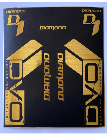 DVO Diamond D1 Decals Brushed Gold Custom Stickers