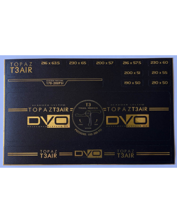 DVO Topaz T3 Air Decals Brushed Gold Custom Stickers