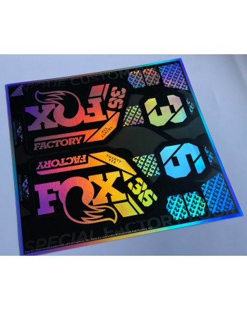 Fox 36 Factory Decals 2021 2022 Holographic Oil Slick Petrol Custom Stickers