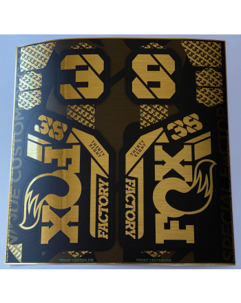 Fox 38 Factory Decals 2021 Brushed Gold Custom Stickers