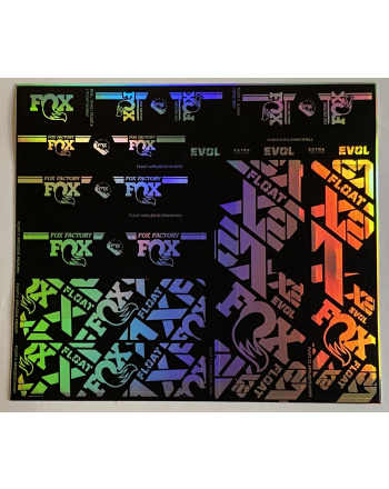 Fox Damper Decal Kit • Oil Slick • Holographic • Rear Shock Sticker • Float X2 • DHX • DHX2 • Dpx2 • DPS • Float X • 2021