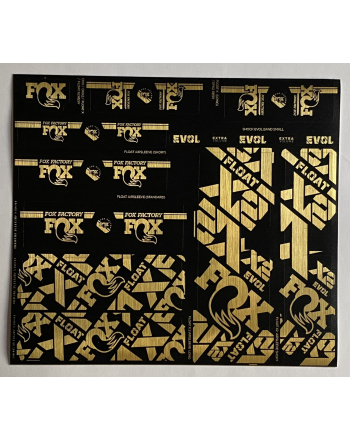 Fox Damper Decal Kit • Brushed Gold • Rear Shock Sticker • Float X2 • DHX • DHX2 • Dpx2 • DPS • Float X • 2021